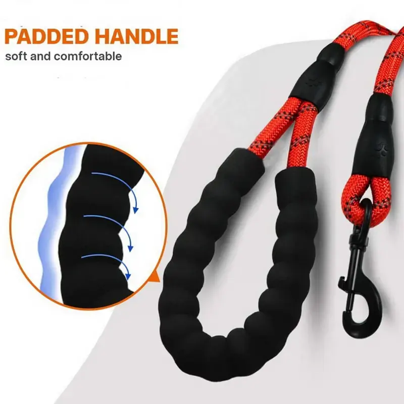 I più venduti fettuccia in Nylon personalizzata Heavy Duty 1.5m/2.0m/3.0m strisce riflettenti Training Pet Dog guinzaglio corda con moschettone girevole