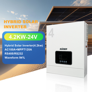 4.2KW đầu ra duy nhất MPPT lai năng lượng mặt trời Power Inverter 24 volt AC <span class=keywords><strong>LCD</strong></span> hiển thị tinh khiết Sine Wave năng lượng mặt trời <span class=keywords><strong>Charge</strong></span> Control cho Lithium - Product Image 1