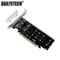 Scheda di Biforcazione RAID 4 Porte M.2 NVME a PCI Express X16 4.0, Controller M KEY NVME PCIE per SSD NVME M2 2230 2242 2260 2280