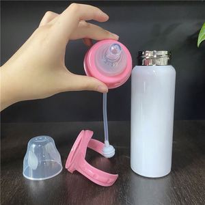 Biberón Ecológico de 8oz para Bebés y Niños Pequeños, Blanco para Sublimación, con Tetinas de Silicona de Flujo Lento - Product Image 3