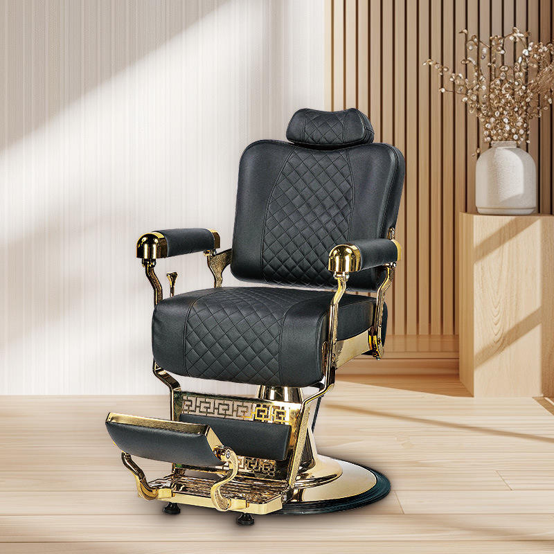 Black leather with gold frame