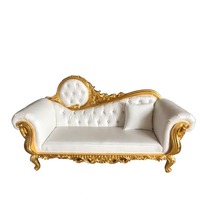 Vente en gros usine : Ensemble de chaises longues et canapés de luxe haut de gamme en bois, style européen, personnalisables, pour mariages, hôtels et centres commerciaux