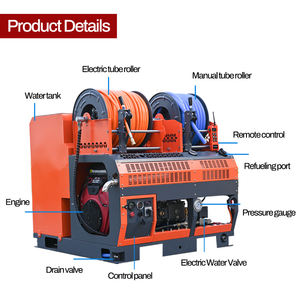 AMJET 4350psi40lpm 500L Réservoir d'eau Machine à jet d'égout télécommandée Machine à nettoyer les canalisations pour les plombiers - Product Image 6