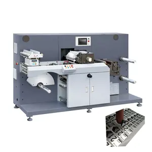 SRF-330 adhesive label semi rotary die cutter with varnishing/flexo printing unit