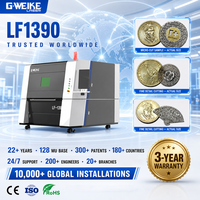 LF1390 Mesin Pemotong Laser Serat 1300*900Mm 1000W 15000W, Drive Ganda Presisi Tinggi Ukuran Kecil