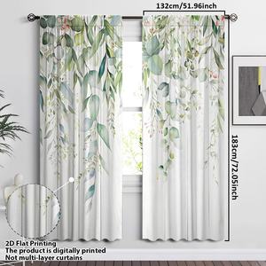 Nuove Tende e Drappeggi per Finestre e Porte con Stampa Digitale Personalizzata a Motivi Floreali, Stile Moderno per Soggiorno, Lavabili in Lavatrice - Product Image 3