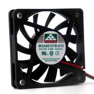 Ventilateur de refroidissement Protechnic Mga6012yb O10 12V 0.30A 60mm pour boîtier d'ordinateur, roulement à billes, débit d'air élevé - Product Image 2