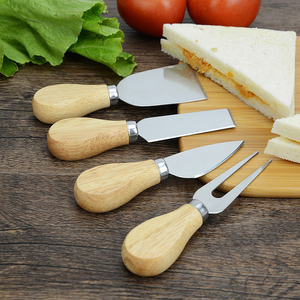 4-Piece <strong>Cheese</strong> Tools Wooden Handle Stainless Steel <strong>Cheese</strong> <strong>Knife</strong> <strong>Set</strong> for Cutting <strong>Cheese</strong> - Product Image 5