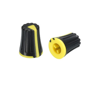 Bouton de potentiomètre CNC sur mesure en ABS, axe en D de 6 mm - 270 degrés, noir et jaune pour amplificateur de <span class=keywords><strong>basse</strong></span> - Product Image 3