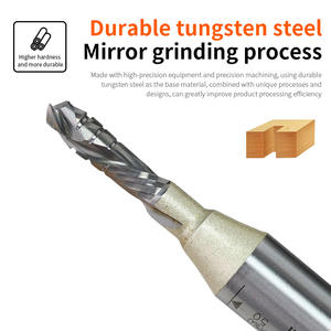 Harden Hot Selling 1/2 1/4 Schacht Carbide Spiraal Endmill 2f Up & Down Cut Compressie Bit Hout Cnc Router Cutter <span class=keywords><strong>Bits</strong></span> - Product Image 3