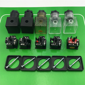 Connecteur de vanne solénoïde à impulsions hydrauliques DIN43650A avec indicateur LED et borne de câblage - Product Image 1