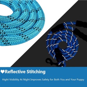 Correa para Perro Resistente de 1.5 m con Mango Acolchado Cómodo e Hilos Altamente Reflectantes para Perros Medianos y Grandes - Product Image 2