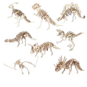 Rompecabezas 3D de Dinosaurio de Madera Creativo, Juguete Educativo para Niños, Desarrolla Habilidades de Resolución de Problemas, Explora el Aprendizaje Prehistórico, Diversión DIY - Product Image 4