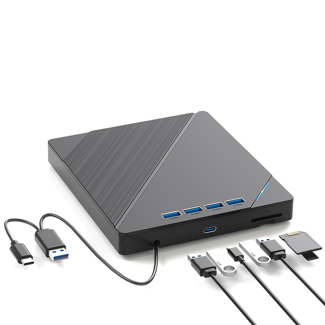 Multifunctional USB 3.0 External Blu-ray Drive Burner with Tray Type 8MB Cache 4K HD Movie Playback and DVD Read Function