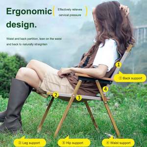 Silla y mesa de pesca plegable para exteriores de Metal de acero portátil, diseño moderno para acampar, picnics, puestos de <span class=keywords><strong>playa</strong></span> - Product Image 2