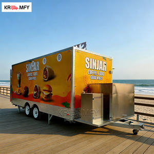 Carrito de Café Móvil Personalizado, Remolque de Comida Rápida con Cocina Completa para Pollo Frito, BBQ y Hot Dogs - Product Image 1