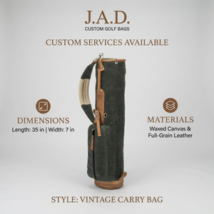 Custom <strong>Lightweight</strong> <strong>Golf</strong> <strong>Bag</strong> Canvas Water-Resistant Cotton Waxed Canvas Sunday Club <strong>Bag</strong> - Product Image 1