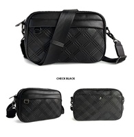Sac bandoulière carré décontracté pour homme en cuir PU de haute qualité, imperméable, à motif géométrique, style messager