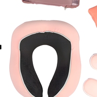 Ensemble de coussin de voyage ergonomique en mousse à mémoire de forme en forme de U JYM, kit de sommeil portable 4-en-1 pour avion, masque pour les yeux, bureau