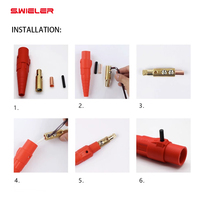 Connecteur Cam-Lock 400A, prise mâle, fiches d'alimentation, contact en cuivre laiton, prise industrielle CEE, connecteur Camlock 400A pour distributeur