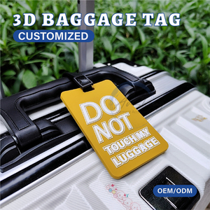 Étiquettes de bagages en silicone 3D personnalisées en gros, étiquettes de valise en PVC souple pour la publicité - Product Image 3
