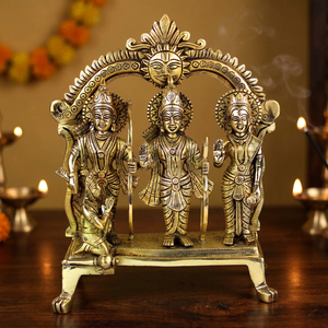 Estatua de Ram Darbar de Latón de 12 Pulgadas Hecha a Mano de Calidad Estándar para Decoraciones de Diwali y Uso Diario en Pooja al Mejor Precio - Product Image 5