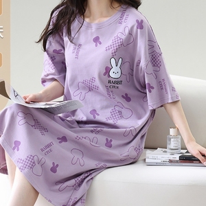 Vente en Gros de Vêtements de <span class=keywords><strong>Nuit</strong></span> en Coton Pyjamas pour Femmes Robe de <span class=keywords><strong>Nuit</strong></span> en Coton pour Femmes Robes de <span class=keywords><strong>Nuit</strong></span> pour Dames Pyjamas en Soie pour Femmes - Product Image 3