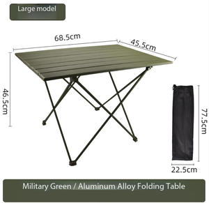 Table <span class=keywords><strong>de</strong></span> camping, en alliage d'aluminium, table pliable, extérieur, randonnée, barbecue, pliable, compacte, ultra légère, sac <span class=keywords><strong>de</strong></span> rangement inclus - Product Image 2
