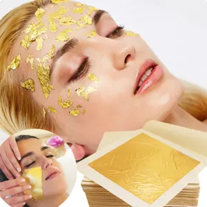 Caliente Y 24K hoja de oro de grado alimenticio 99% oro DIY máscara belleza-comida pastel decoración hoja de oro