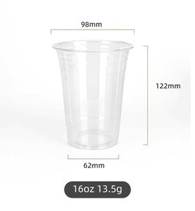 Wholesale PET Cold <b>Drinking</b> <b>Plastic</b> <b>Cup</b> 98mm 12oz 14oz 16oz 18oz 20oz 24oz clear Disposable <b>Cups</b> with Lids and Straws - Product Image 1