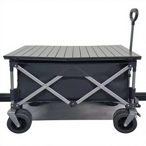Customizable Cart OEM Extended <b>Table</b> <b>Adjustable</b> <b>Height</b> Foldable Sunshade Metal Four-Wheel Heavy Duty Modern Design Utility Wagon - Product Image 1