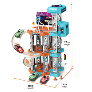 52 voitures jouets en plastique ABS, nouveau design, ensemble de jeu unisexe, <span class=keywords><strong>circuit</strong></span> de course multi-étages, <span class=keywords><strong>garage</strong></span> de stationnement coulissant pour enfants - Product Image 2