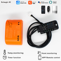 Interruptor inteligente Tuya con control de temperatura y humedad, interruptor de 12V y 24V con sensor TH, funciona con Alexa ,Google Home, WiFi, 1 unidad