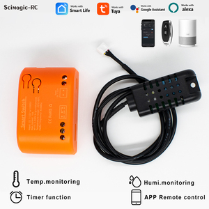 SMG-3048 Tuya 스마트 WiFI 스위치 온도 및 습도 모니터링 TH 센서가 있는 12V 24V 스위치, Alexa ,Google Home과 함께 작동 - Product Image 4