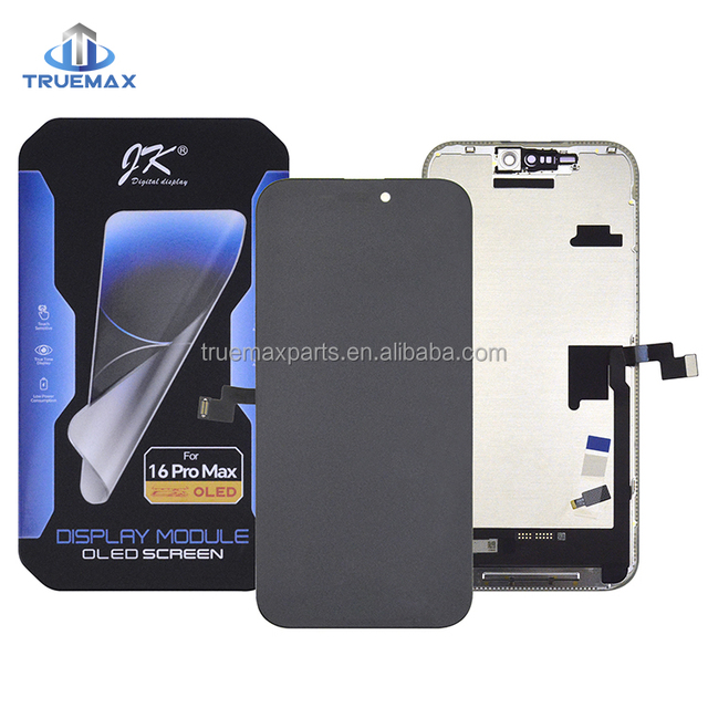 6.9" JK Soft OLED Display Complete for iPhone 16 Pro Max Smart Phone TEMX LCD Screen Digitizer Assembly Mobile Phone Truemax