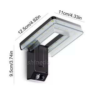 IP65 cảm biến chuyển động ráp năng lượng mặt trời ánh sáng ngoài trời Vườn nhà để xe có thể điều chỉnh ABS có thể gập lại LED năng lượng mặt trời đèn tường vườn đèn sân - Product Image 5