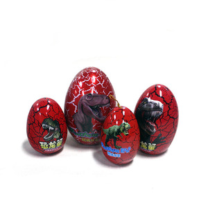 Custom Food Grade Easter Klein Speelgoed Snoep Chocolade Verpakking Metalen Eivormig Blik