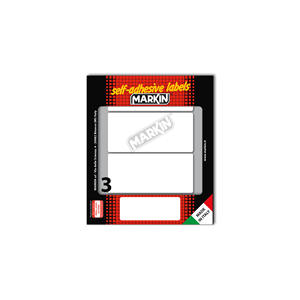 Etiquetas adhesivas permanentes de papel blanco de 152 mm x 125 mm, caja de 150 unidades con 25 unidades por blíster - Product Image 1