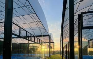 Tetto in Tessuto PVC Impermeabile per Campi da Padel e Tennis 6m e 8m con Rete <span class=keywords><strong>Bianca</strong></span> Attrezzatura per Campo da Tennis - Product Image 2