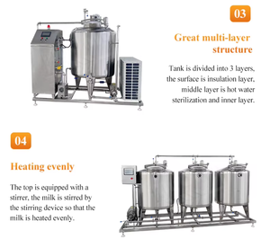 Thép Không Gỉ 100 Lít Tự Động Sữa Chua Pasteurizer Sữa Quá Trình Thiết Bị - Product Image 5