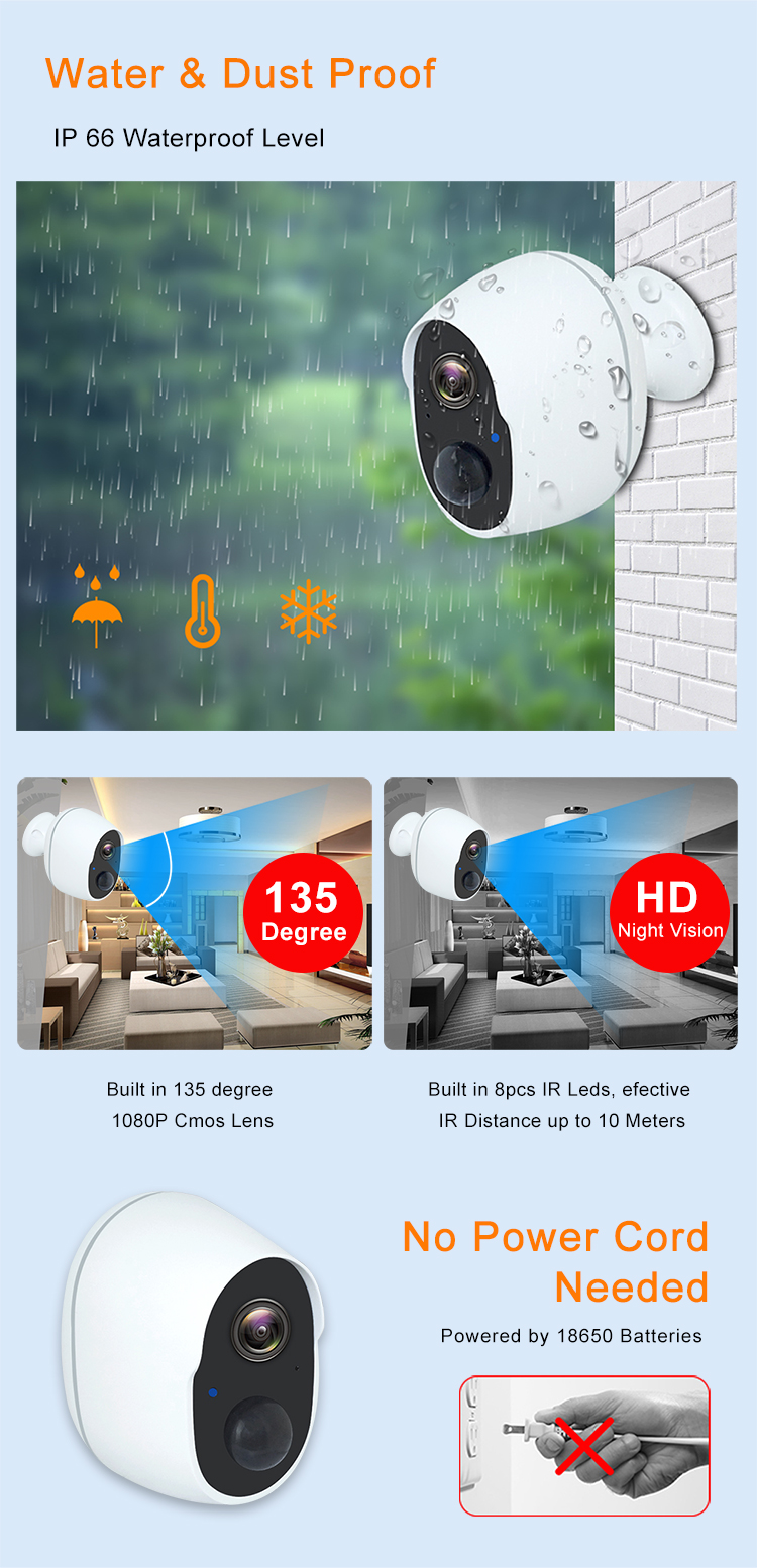 RSH Smart TUYA App Home security Wireless IP 1080P WiFi mini network camera