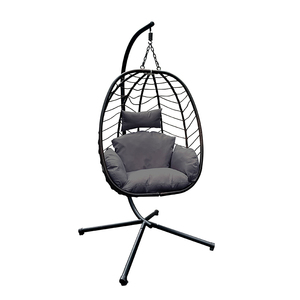 Cao Cấp Ngoài Trời/Trong Nhà Treo Đu Ghế Với Kim Loại Đứng Thoải Mái Lê Hình Thiết Kế Cho Sân Vườn Patio Đu Treo Ghế - Product Image 1
