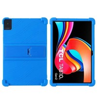 Pour TCL Tab 10L Gen 3 & 2 Étui 8193A 8492A 8491X Tablette PC 10,1 pouces Housse en silicone souple antichoc avec béquille arrière