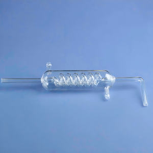 Kuvars çok boyunlu ayırıcı şişeler ve condenserler: sentetik kimya kimyasal reaksiyon deneyi için Ideal - Product Image 1