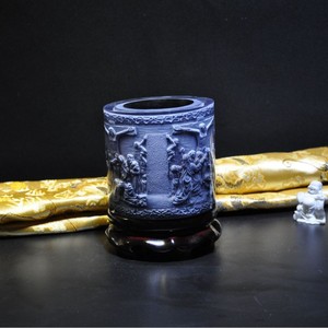 Porte-stylo en forme de tambour en cristal, thème La Cène, relief 3D, pour cadeaux d'église et d'affaires - Product Image 5