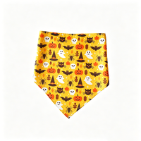 Bandana de Noël pour chien, écharpe festive pour animaux de compagnie, imprimé flocon de neige, renne, citrouille, en polyester, bavoir pour chat, accessoires de cou pour chiot, ensemble