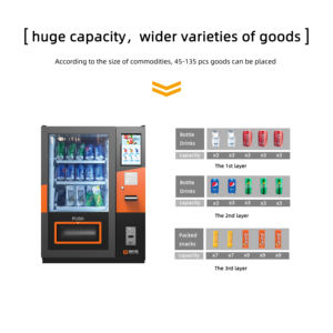 JSK Fully Automatic Combo Tabletop <strong>Vending</strong> <strong>Machine</strong> for <strong>French</strong> <strong>Fries</strong> Snacks and Beverages With High Capacity and Easy Operation - Product Image 2