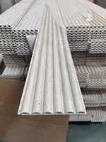 Panel Dinding WPC Lengkung Berkualitas Tinggi, Panel Cladding Dinding WPC, Cocok untuk Interior dan Dinding Latar TV