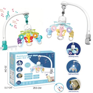 Baohan 2026 Nouveauté : Veilleuse pour bébé en ABS avec <span class=keywords><strong>hochet</strong></span>, télécommande, projection d'images et rotation à 360° pour 0-24 mois - Product Image 1