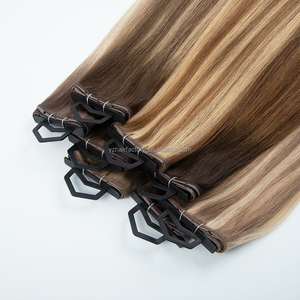 Best Salon Quality Remy Human Hair Butterfly Weft Invisible Micro <b>Bead</b> Hole Weft Double Drawn <b>Extensions</b> - Product Image 3